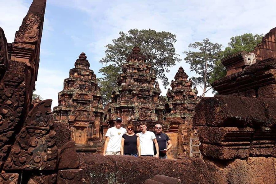 Siem Reap Family at Angkor Complex, Cambodia